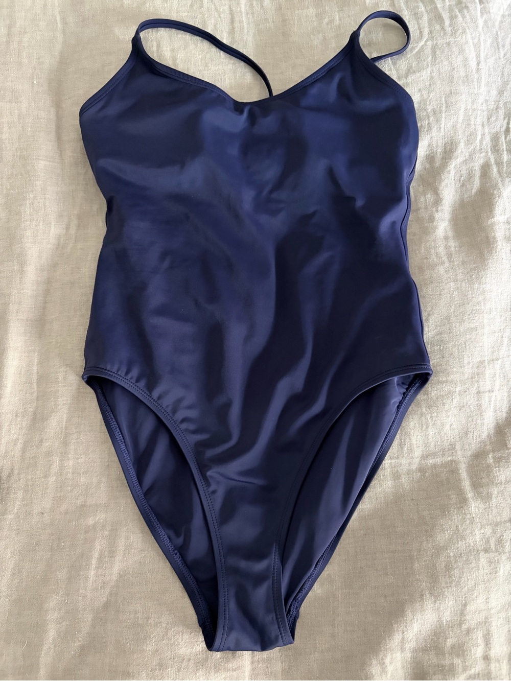 Andie Navy Amalfi One-Piece Swimsuit with Gold Ring